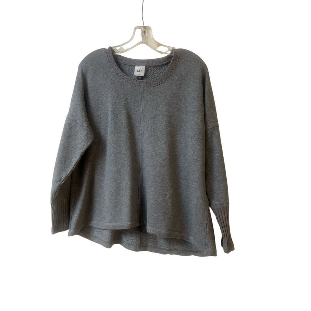 CAbi Cool Off knit sweatshirt gray sz Medium Style #6333